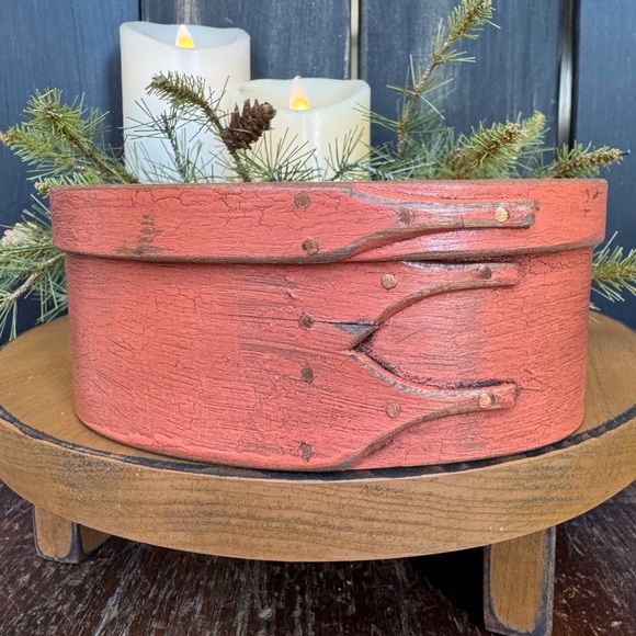 Pumpkin Shaker Bentwood Oval Pantry Box #2 - Picture 1 of 4
